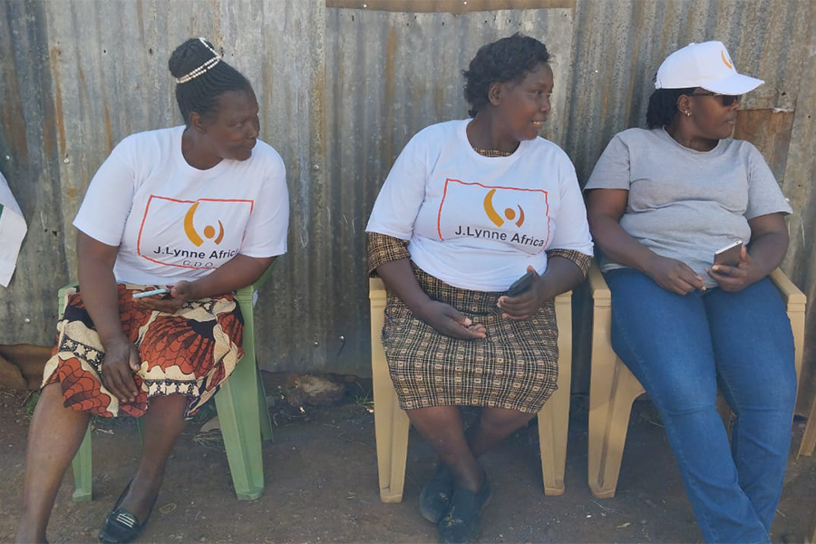 Team members in Kangemi slums